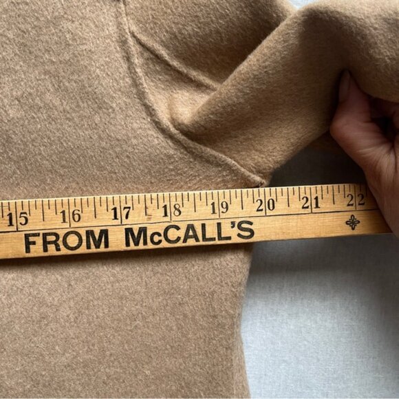 Diane Von Furstenburg DVF Shannon Wool Felted Two Tone Wrap Coat Sz S - Picture 12 of 13